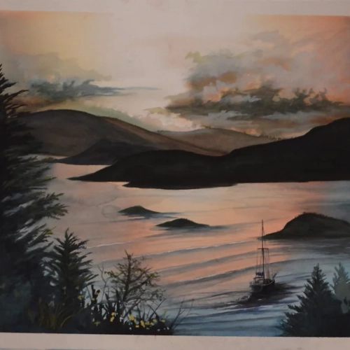 "Dusk at the Lake"
9x12 Watercolor Prints available.