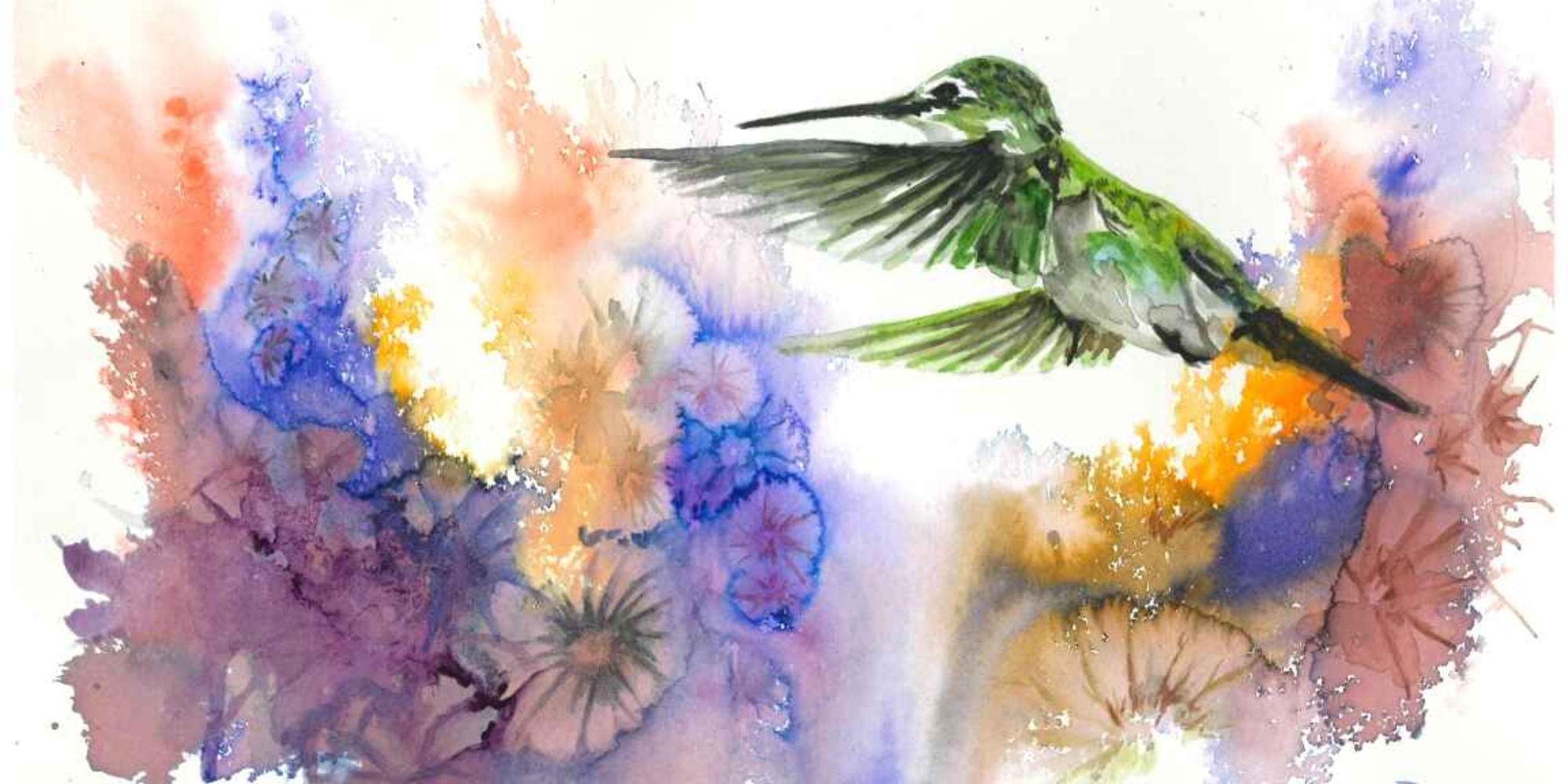 "Flight of Fancy"
 9x12 watercolor available as an original or as a matted print.